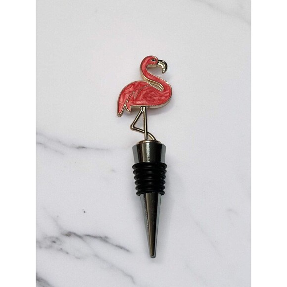Whimsical Flamingo Wine Bottle Stopper - Fun Resin Stopper for Wine Lovers - Picture 1 of 4